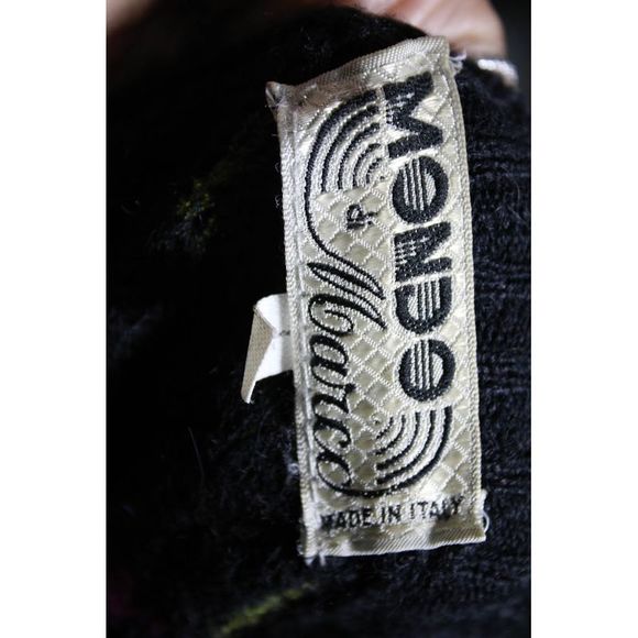 Mondo Di Marco Mens Four Button Striped Cardigan Sweater Black Multi Size Large - Picture 4 of 4